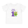 1st Birthday Toddler Tee — Happy Birthday Monster Design