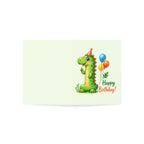 Kids' 1st Birthday Greeting Card - Cute Dinosaur 'Happy Birthday' (Pack of 1/10/30/50)