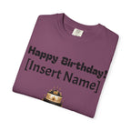 Birthday Cake Personalized T‑Shirt — "Happy Birthday! [Insert Name]" Customizable Tee