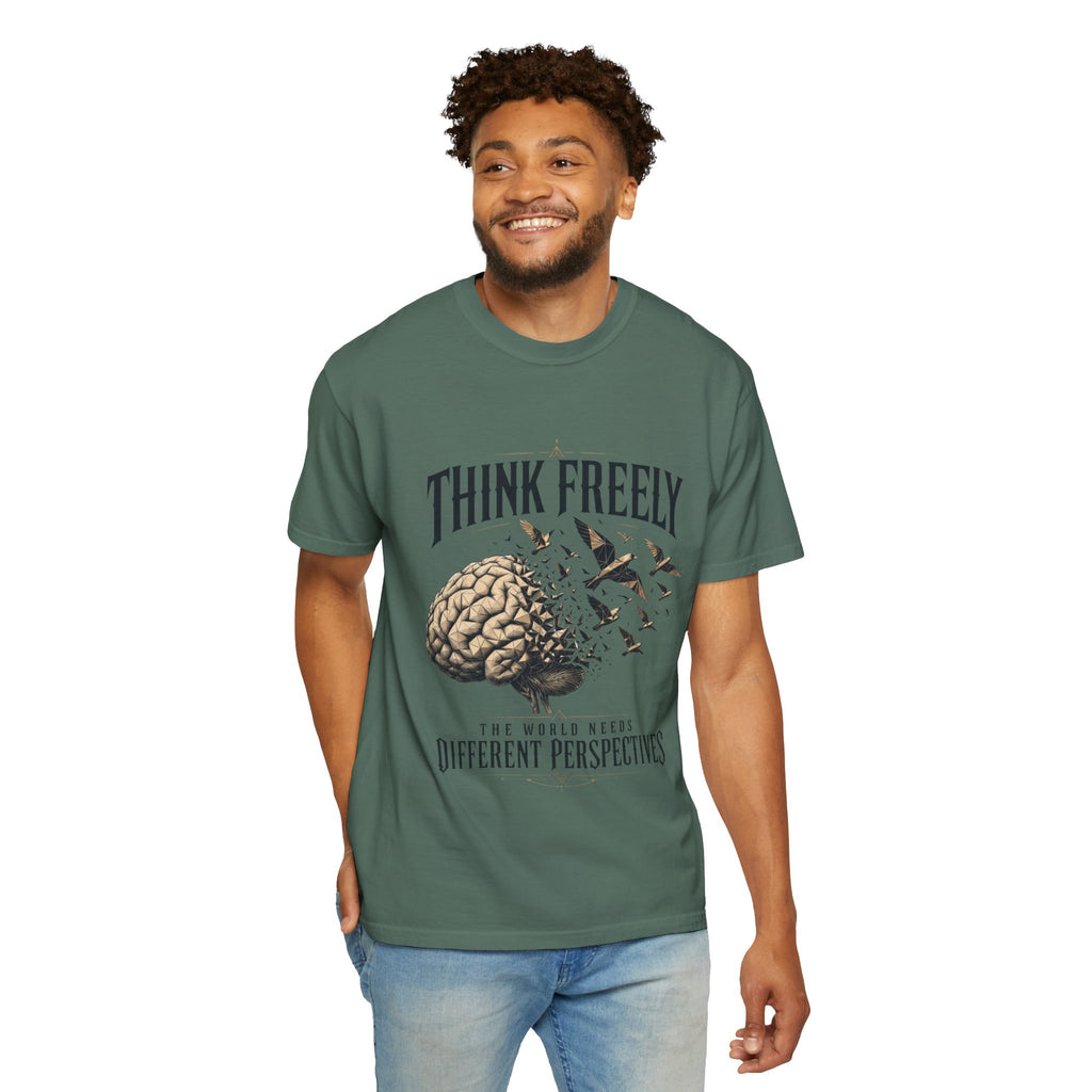Think Freely T-Shirt — 'The World Keeps Different Perspectives' Graphic Tee
