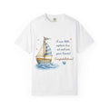 Sailboat New Baby T-Shirt — "A new little captain has set sail into your hearts" Congratulations Tee