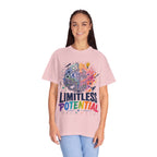 Limitless Potential T-Shirt — Inspirational Brain & Rainbow Design