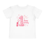 1st Birthday Toddler Tee — Pink Bubble Number "1" Happy Birthday Shirt