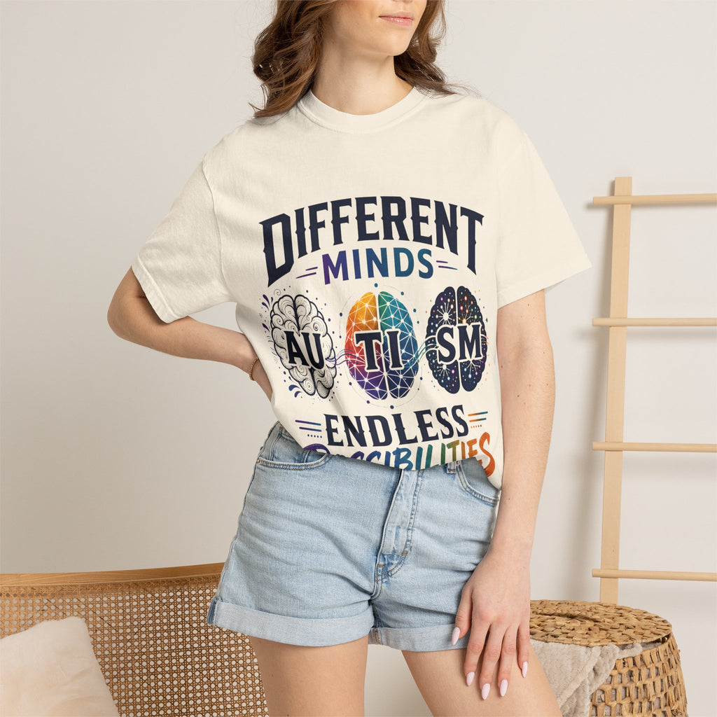 Autism Awareness T-Shirt — "Different Minds, Endless Possibilities"