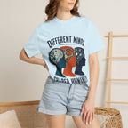 Different Minds Shared Humanity T-Shirt — Unity & Neurodiversity Awareness Tee