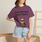 Birthday Cake Personalized T‑Shirt — "Happy Birthday! [Insert Name]" Customizable Tee