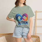 Autism Acceptance T-Shirt — Infinity Puzzle Rainbow Design