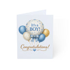 Baby Boy Congratulations Card — “It’s a Boy!” Newborn Greeting Card (1/10/30/50pcs)