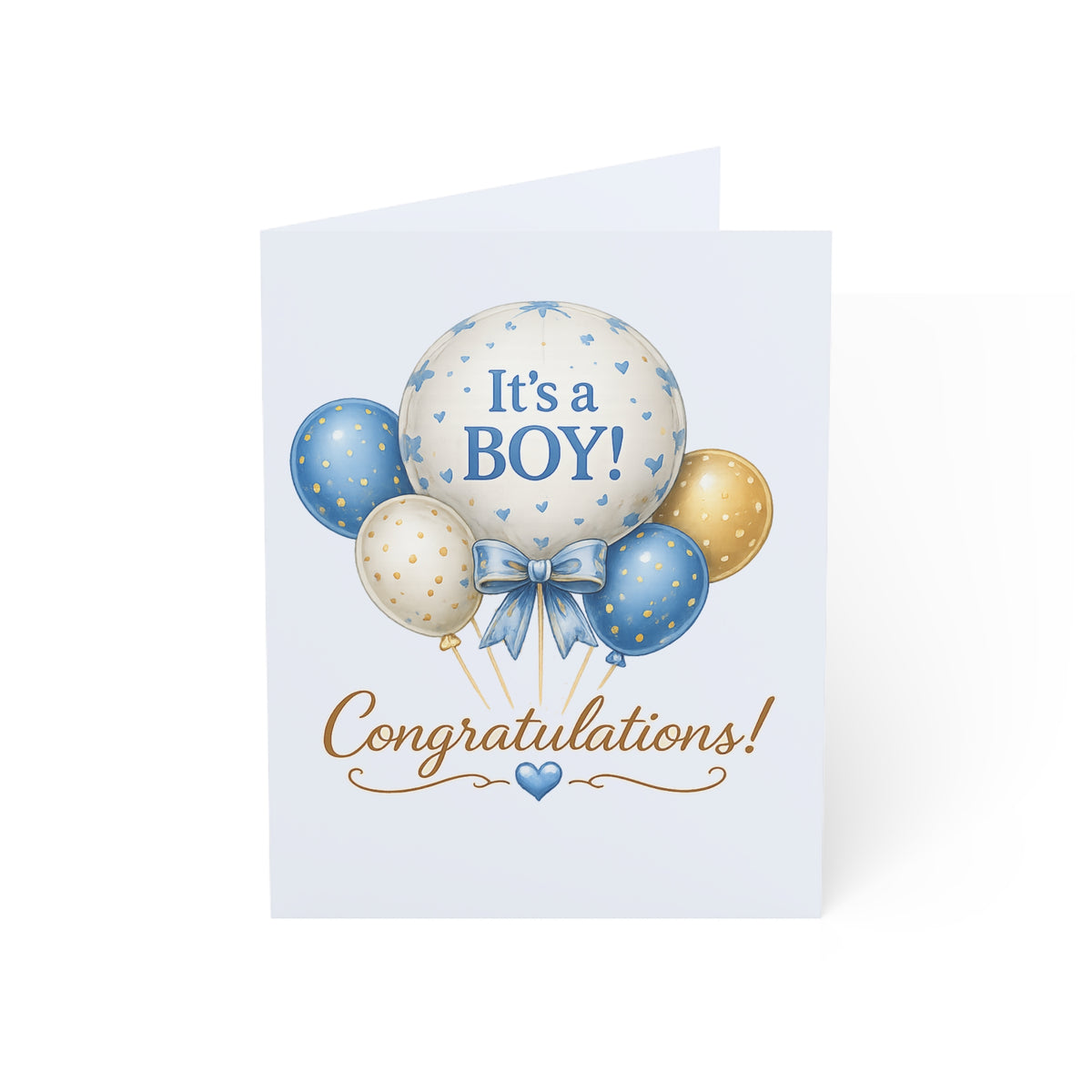 Baby Boy Congratulations Card — “It’s a Boy!” Newborn Greeting Card (1/10/30/50pcs)