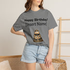 Birthday Cake Personalized T‑Shirt — "Happy Birthday! [Insert Name]" Customizable Tee