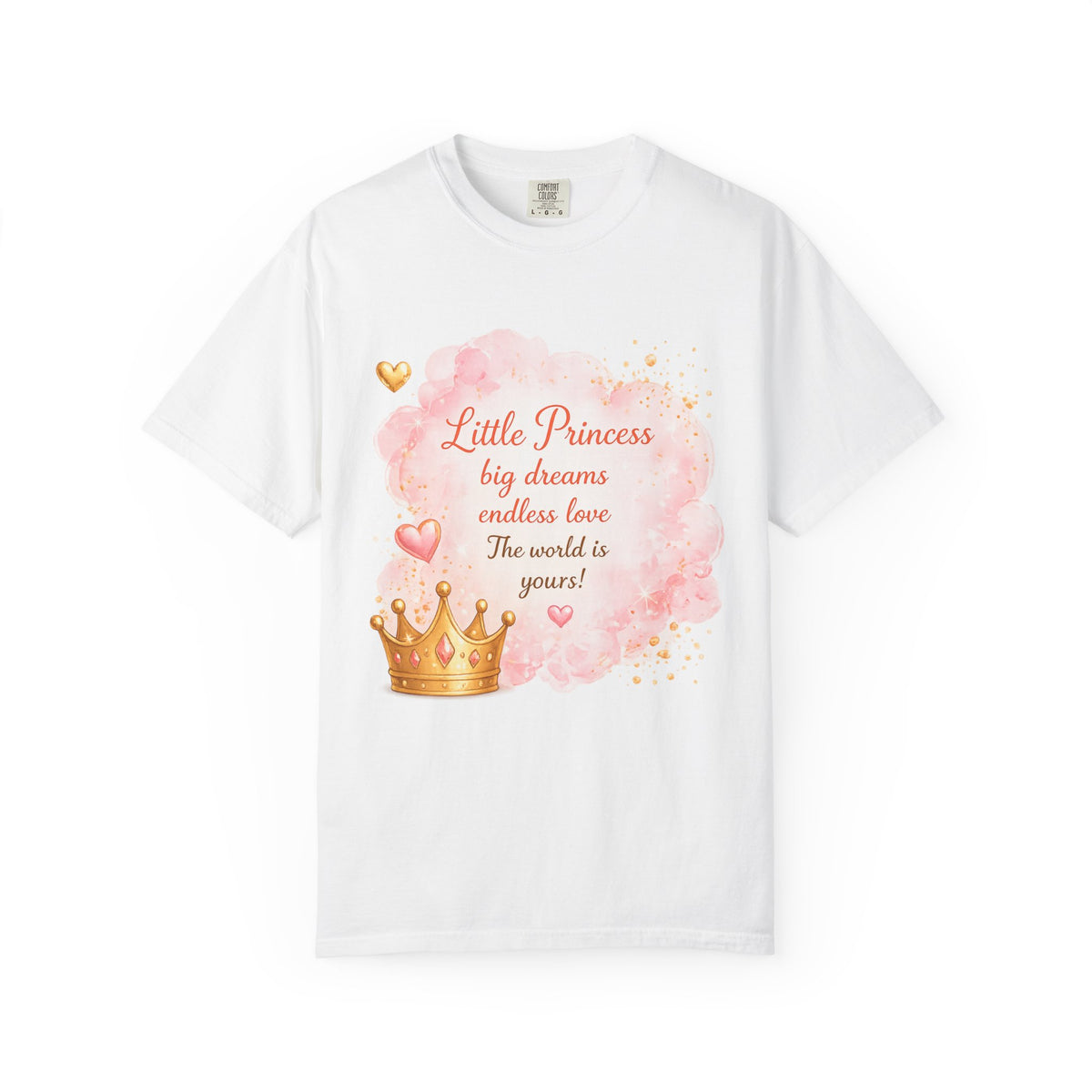 Princess Crown T-Shirt — "Little Princess: big dreams, endless love" Girls Baby Shower Graphic Tee