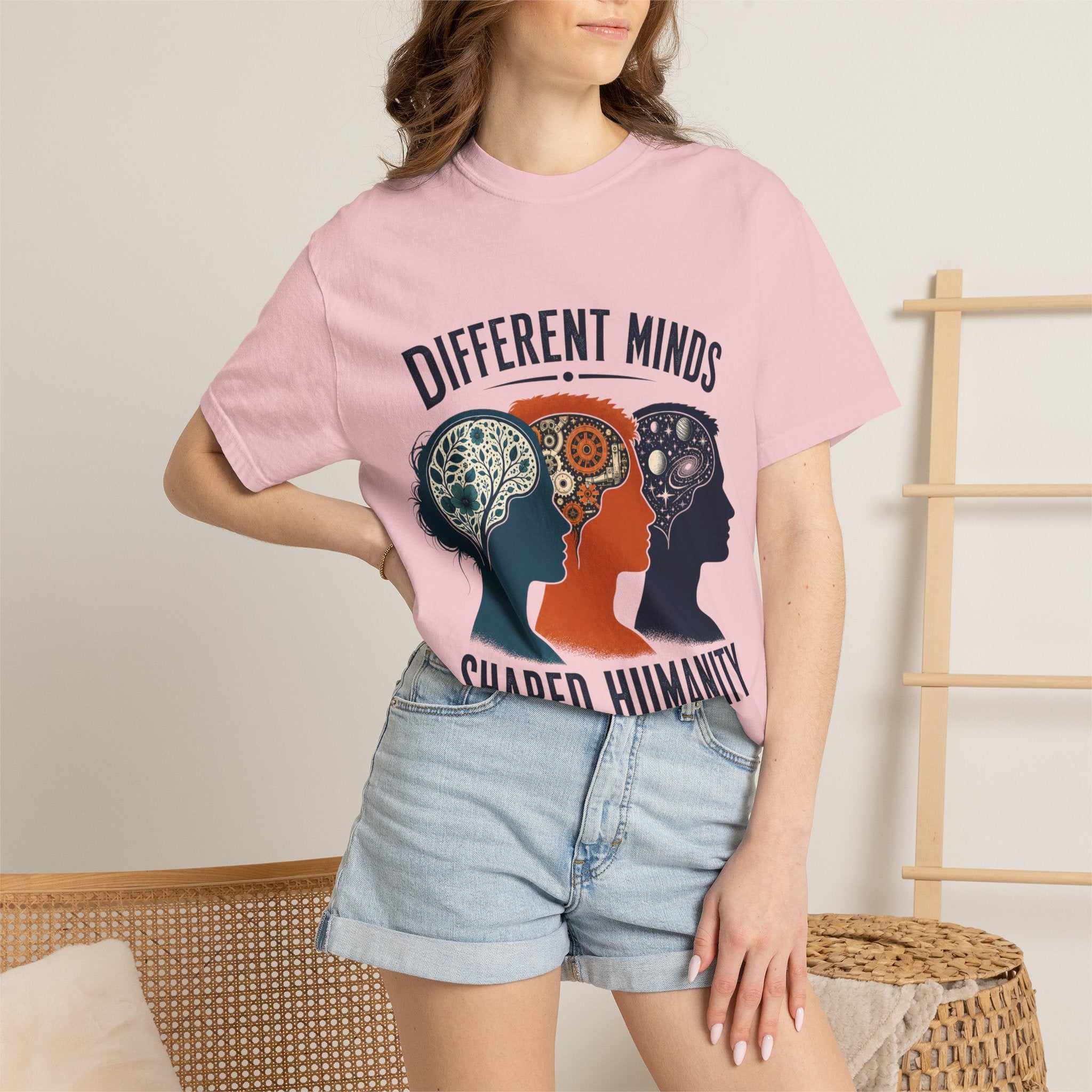 Different Minds Shared Humanity T-Shirt — Unity & Neurodiversity Awareness Tee