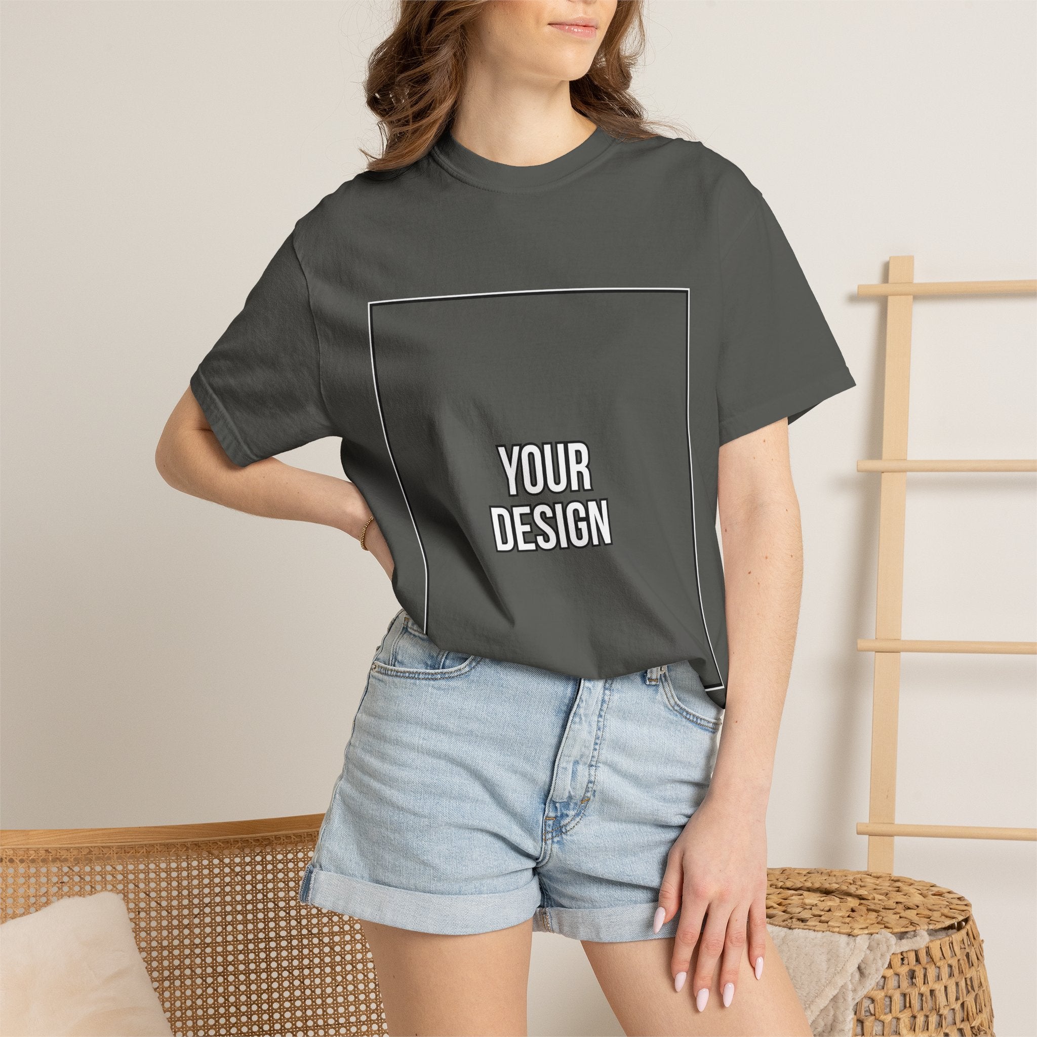 Classic Crewneck T‑Shirt — Custom Front Print Template