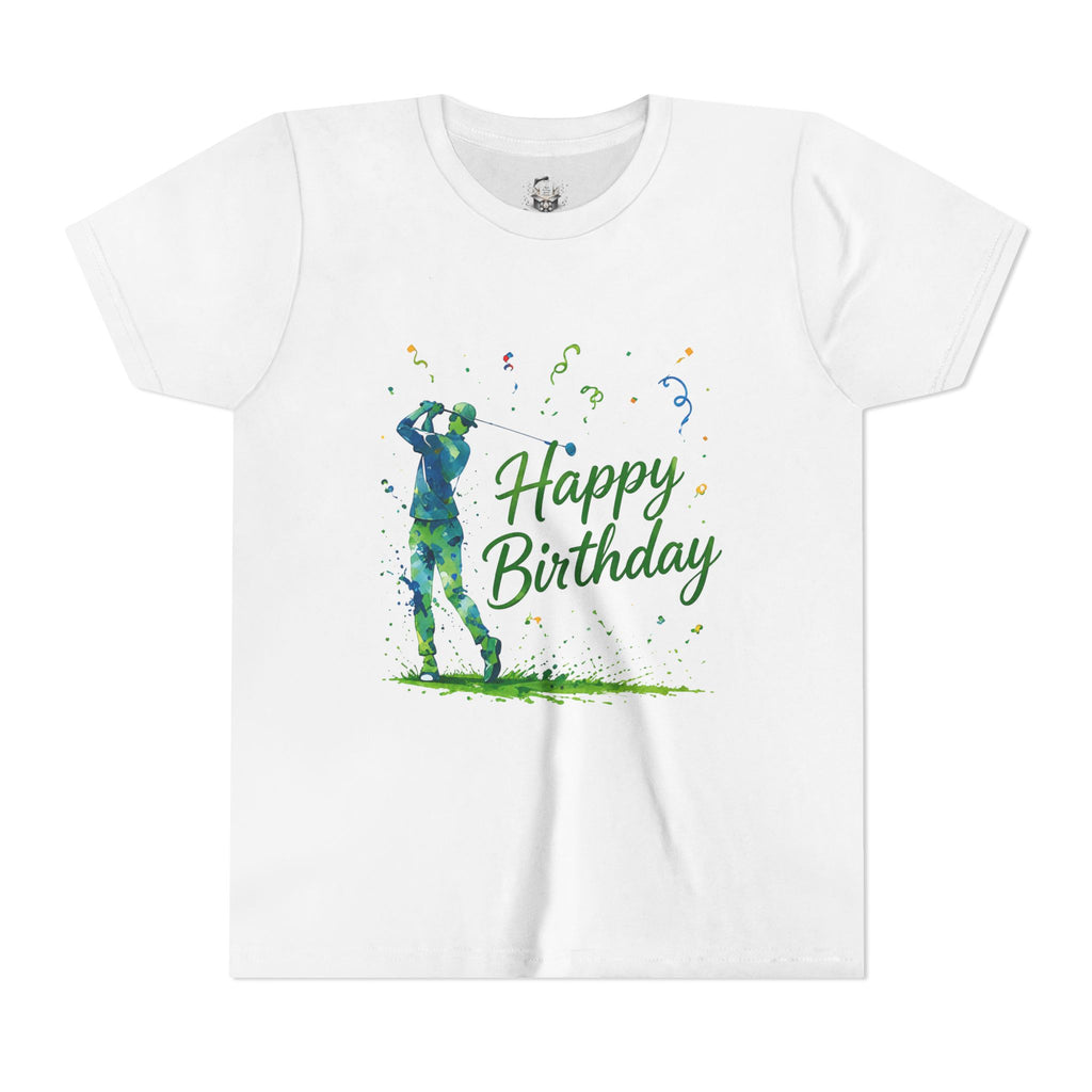 Youth Golf 'Happy Birthday' Tee — Kids Golf Birthday Shirt
