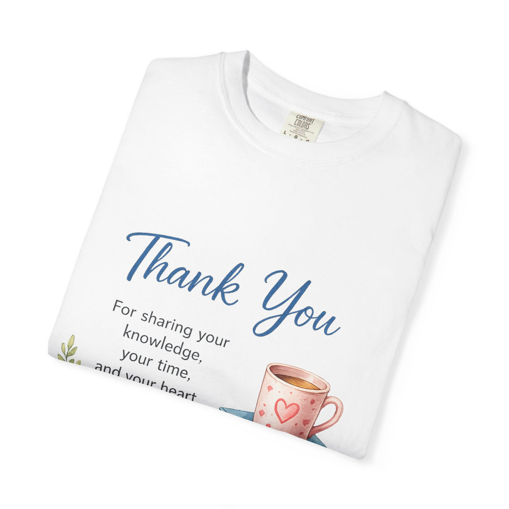 Thank You Teacher T-Shirt — Appreciation Gift Tee with Books & Mug Design