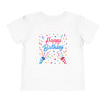 Happy Birthday Toddler Tee — Colorful Confetti & Party Poppers