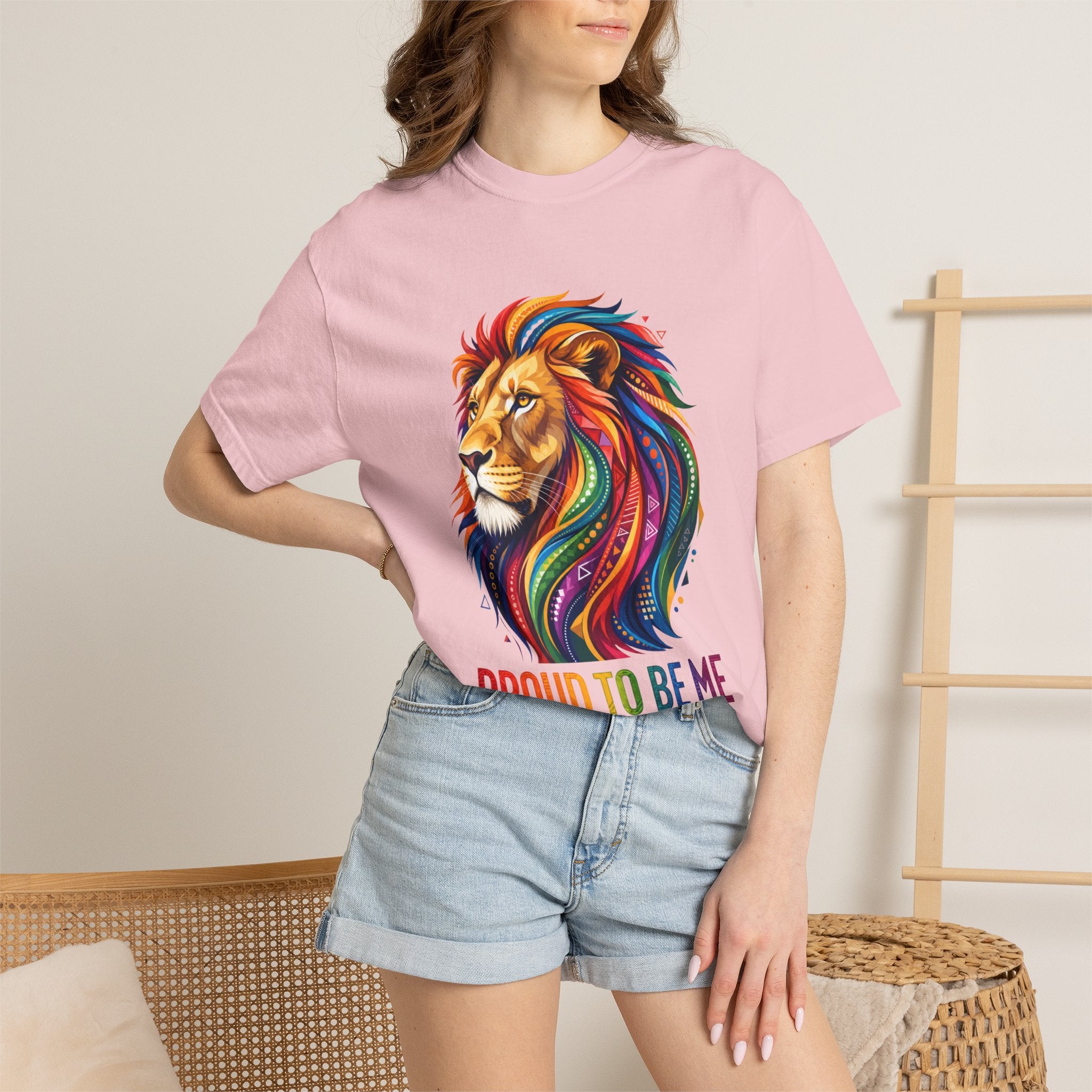 Proud to Be Me Lion T-Shirt — Rainbow Mane Pride Tee