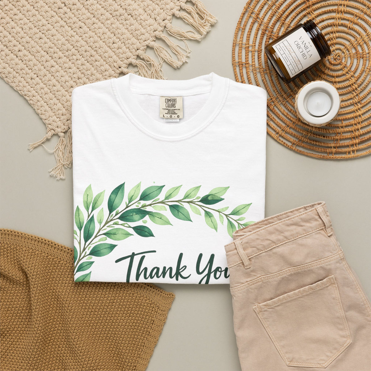 Thank You Wreath T‑Shirt — Grateful Message Tee ('Your kindness doesn't go unnoticed')