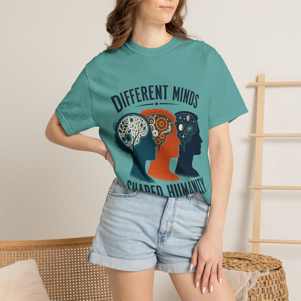 Different Minds Shared Humanity T-Shirt — Unity & Neurodiversity Awareness Tee