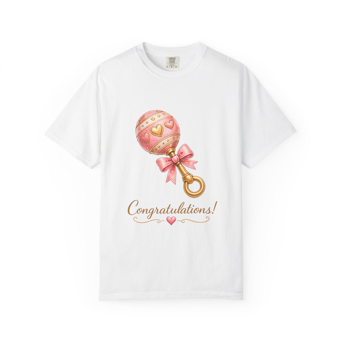Baby Rattle Congratulations T-Shirt — Newborn Baby Shower Gift
