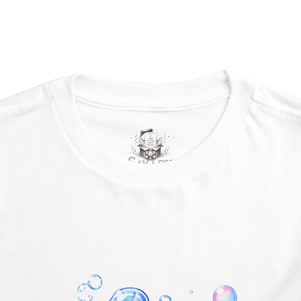 1st Birthday Toddler Tee – Blue Bubble 'Happy Birthday'
