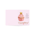 Cupcake Congratulations Greeting Card — Sweet Blessings Card for Girls (1/10/30/50 pcs)