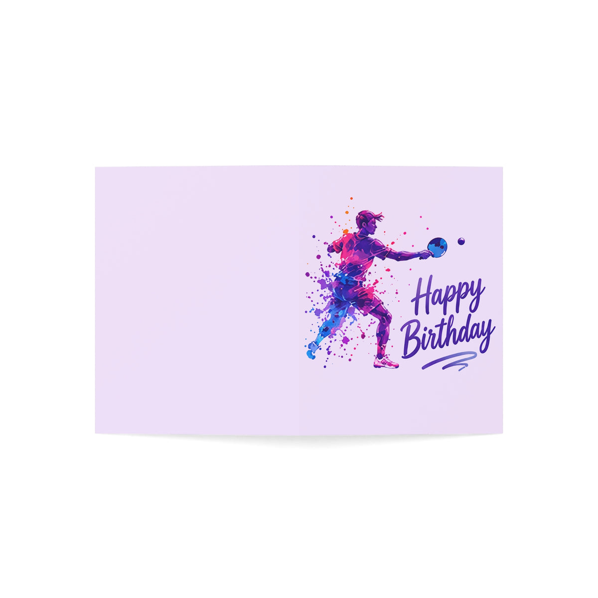 Handball Happy Birthday Greeting Card — Sporty Watercolor Athlete Card (1/10/30/50 pcs)