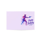 Handball Happy Birthday Greeting Card — Sporty Watercolor Athlete Card (1/10/30/50 pcs)