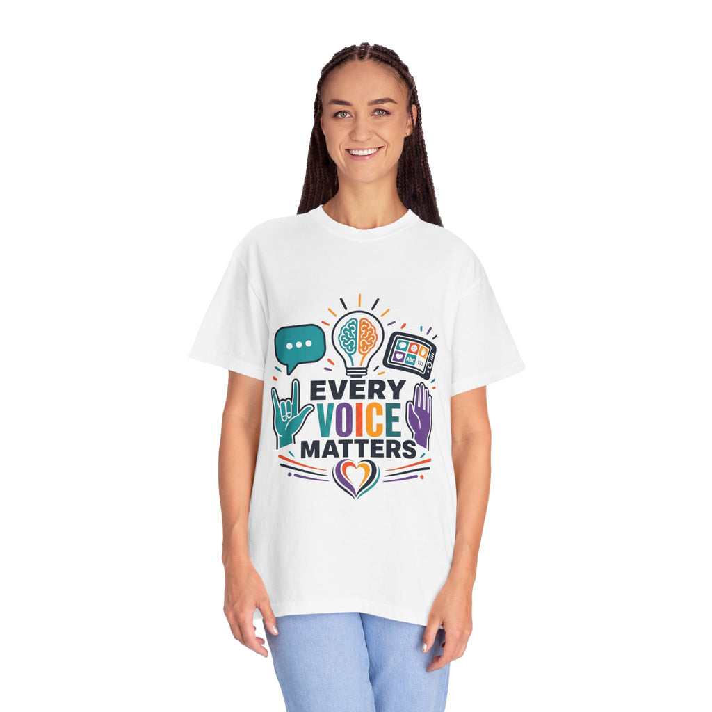 Every Voice Matters T-Shirt — Inclusive Speech & Accessibility Awareness Tee