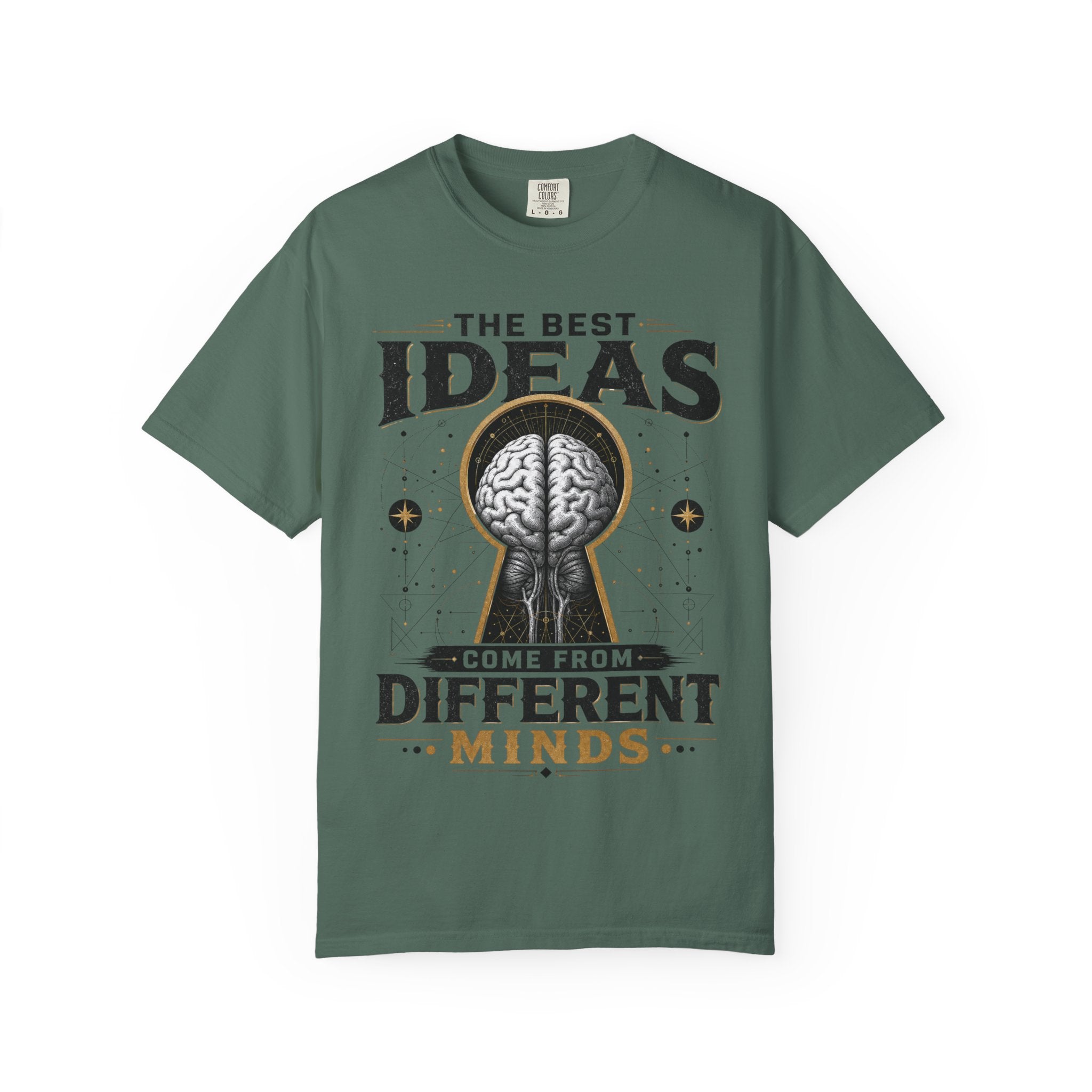 T-Shirt — "The Best Ideas Come From Different Minds" Graphic Tee