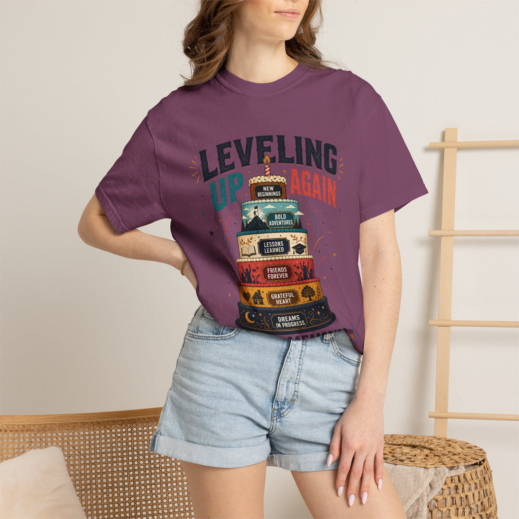 Leveling Up Again T-Shirt — "Making Memories Since Day One" Gamer Birthday Tee