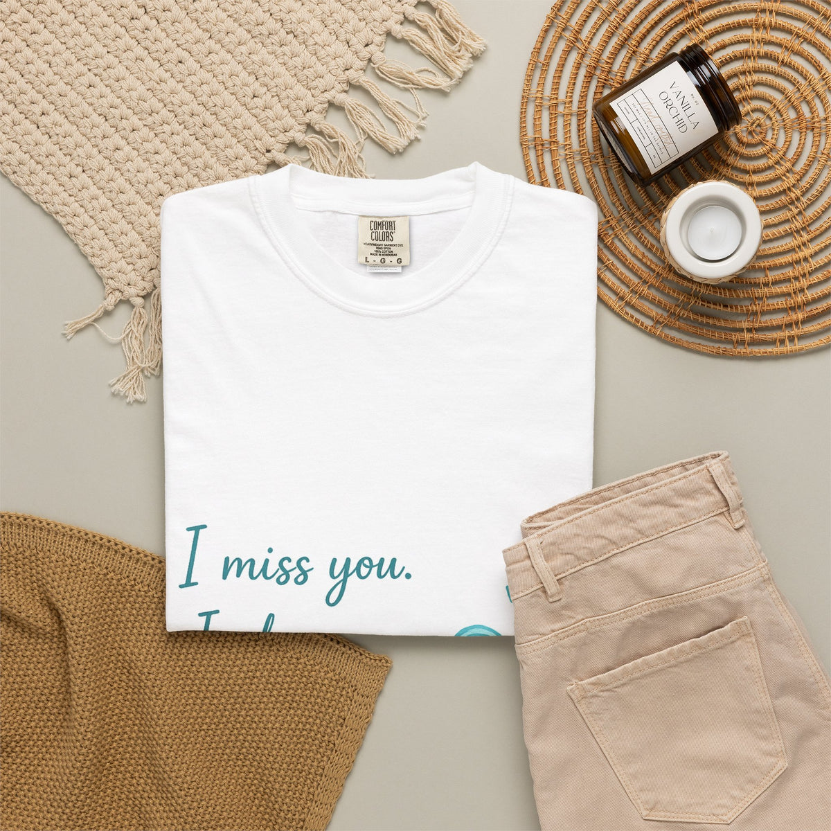 I Miss You Tee — "I miss you. I always will." Heart T-Shirt