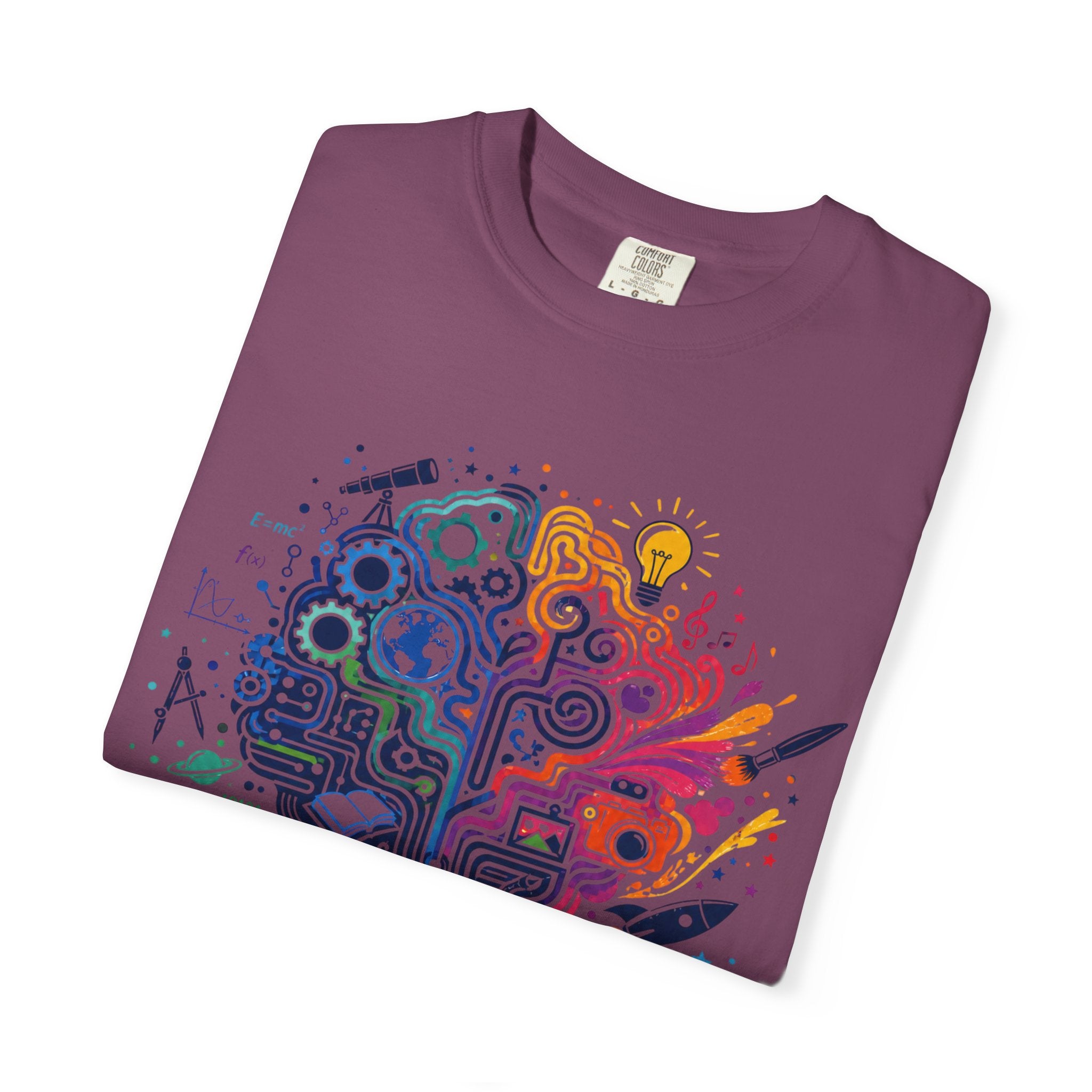Limitless Potential T-Shirt — Inspirational Brain & Rainbow Design