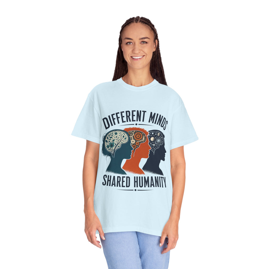 Different Minds Shared Humanity T-Shirt — Unity & Neurodiversity Awareness Tee