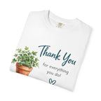 Thank You Teacher T-Shirt — 'Thank You for everything you do!' Book & Plant Appreciation Tee
