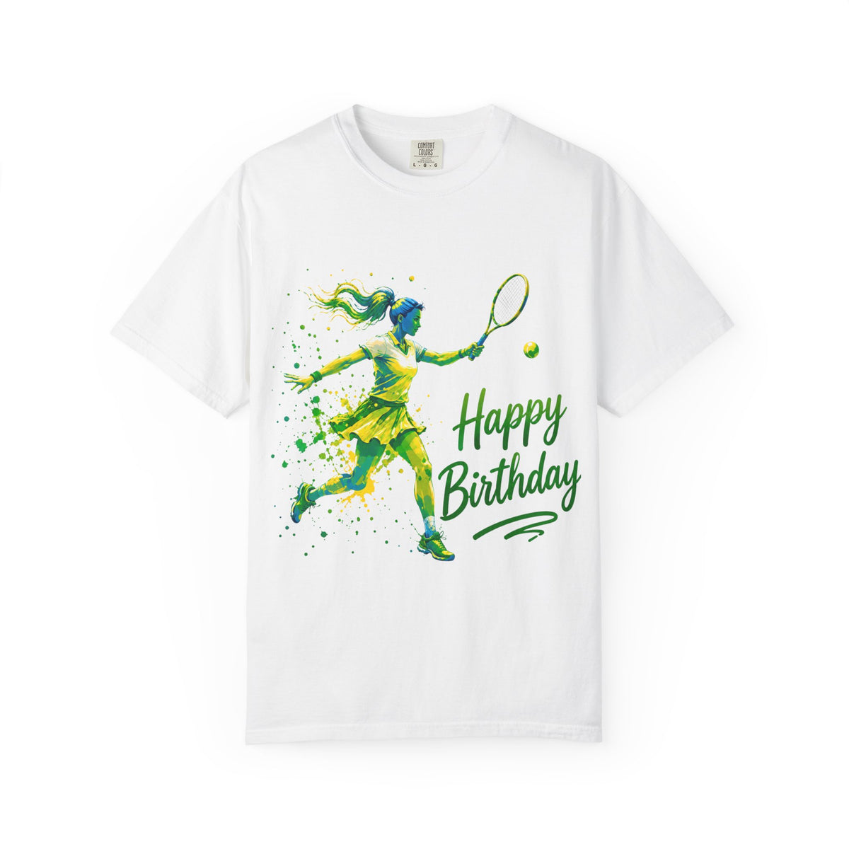 Girls Tennis Happy Birthday Adult T-Shirt