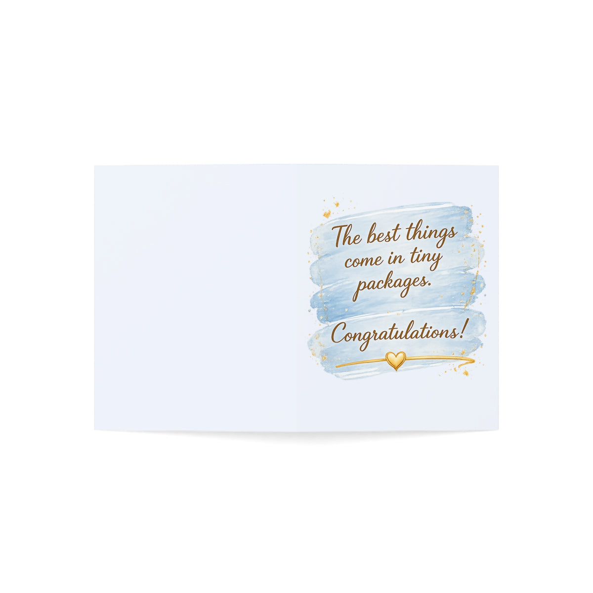 Congratulations Greeting Card – “The best things come in tiny packages” Celebration Card