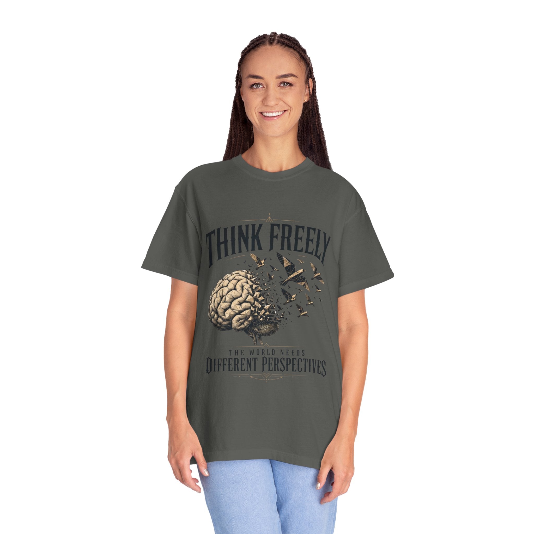 Think Freely T-Shirt — 'The World Keeps Different Perspectives' Graphic Tee