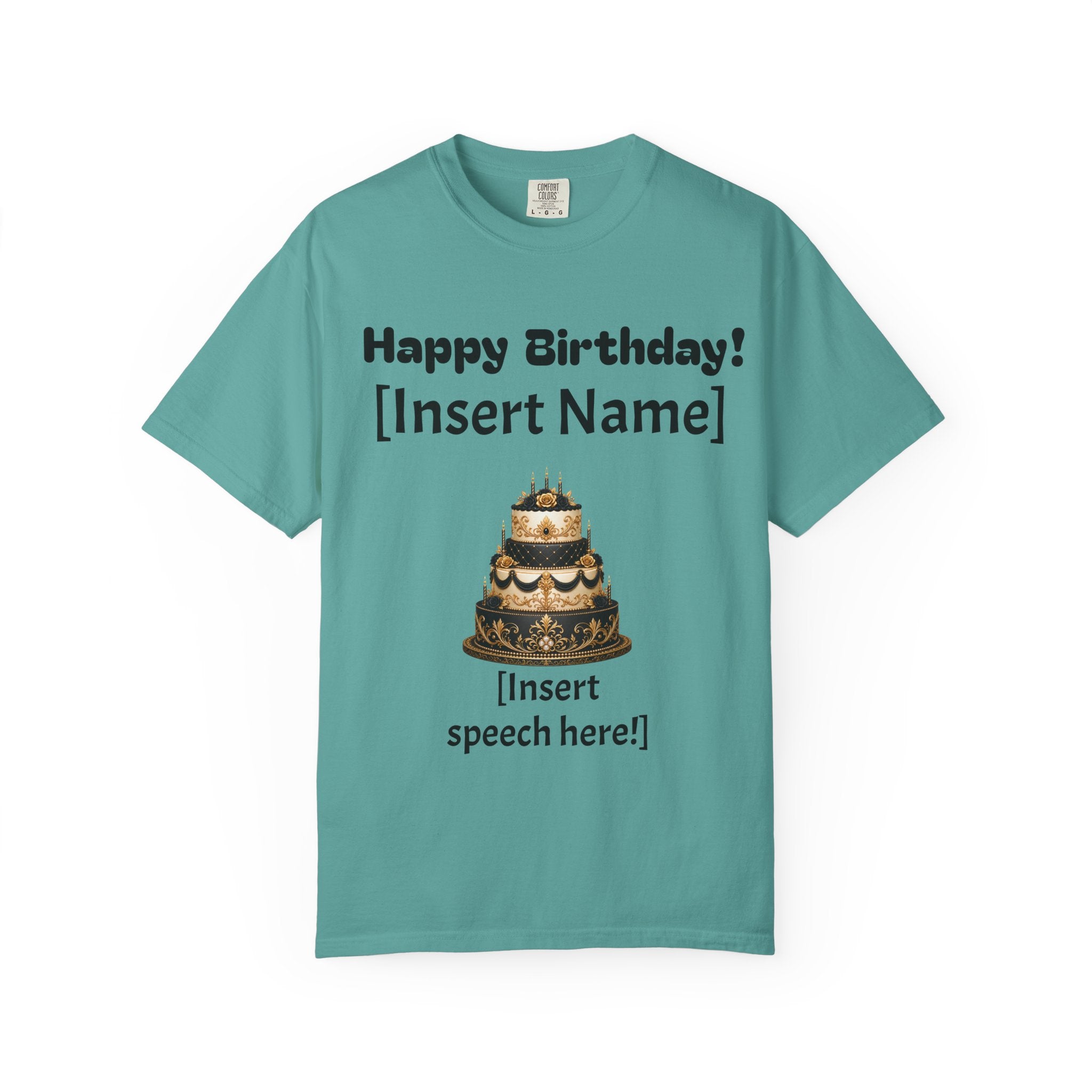 Birthday Cake Personalized T‑Shirt — "Happy Birthday! [Insert Name]" Customizable Tee