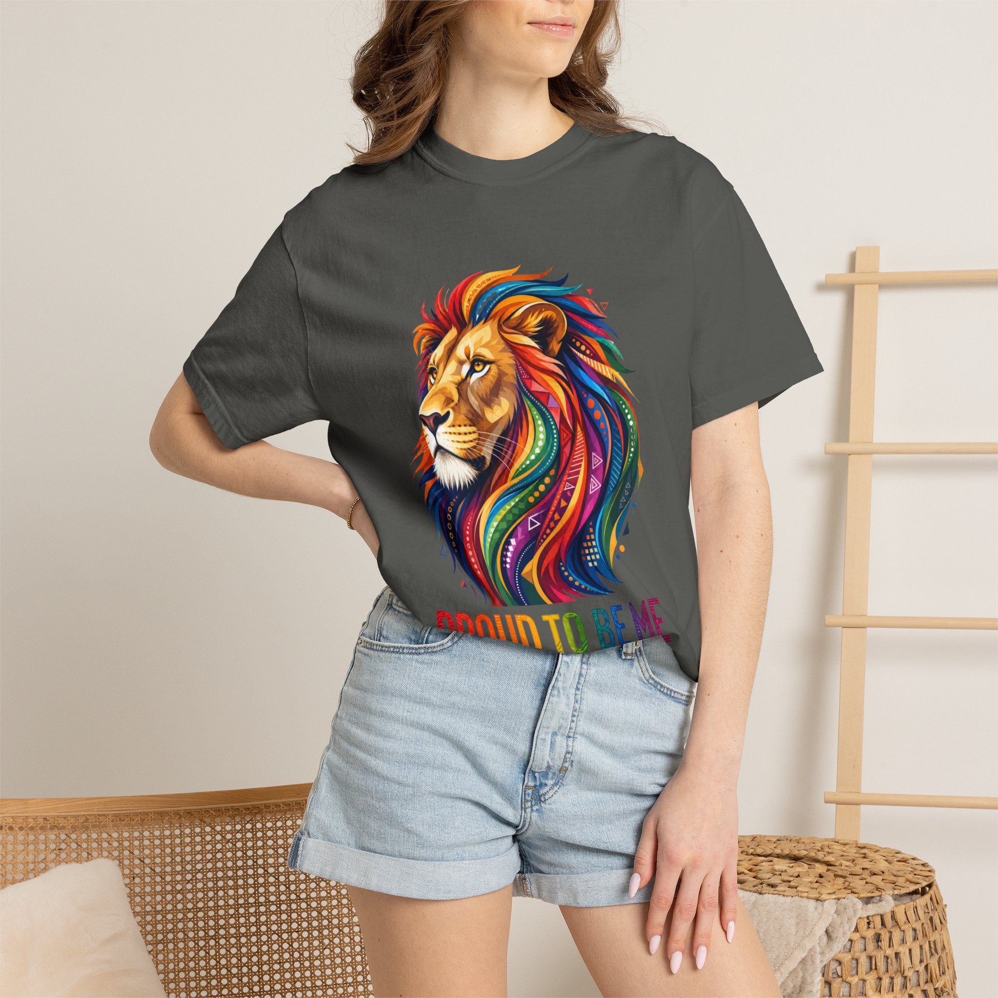 Proud to Be Me Lion T-Shirt — Rainbow Mane Pride Tee