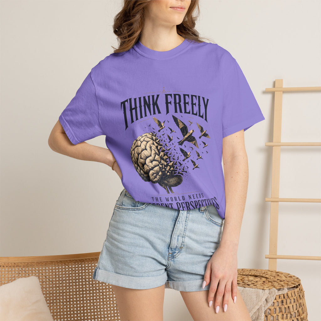 Think Freely T-Shirt — 'The World Keeps Different Perspectives' Graphic Tee
