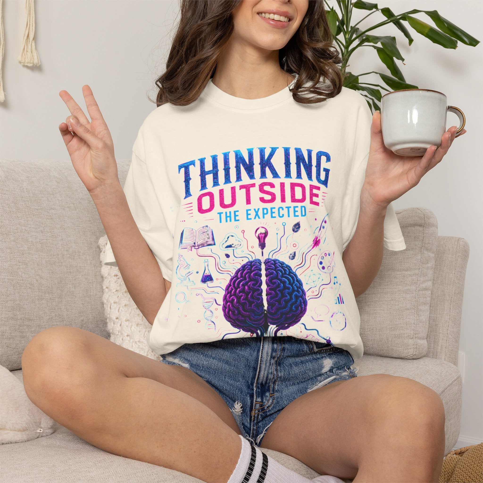 Thinking Outside the Expected T-Shirt — Creative Brain Graphic Tee