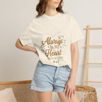 T-Shirt — "Always In My Heart, Forever Loved" Memorial Floral Tee