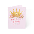 Baby Shower Greeting Card — "Little Princess on her way!" Pink Crown Card (1/10/30/50pcs)