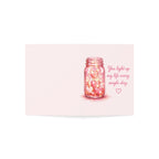 Romantic Mason Jar Heart Greeting Card — "You light up my life every single day" (1/10/30/50 pcs)