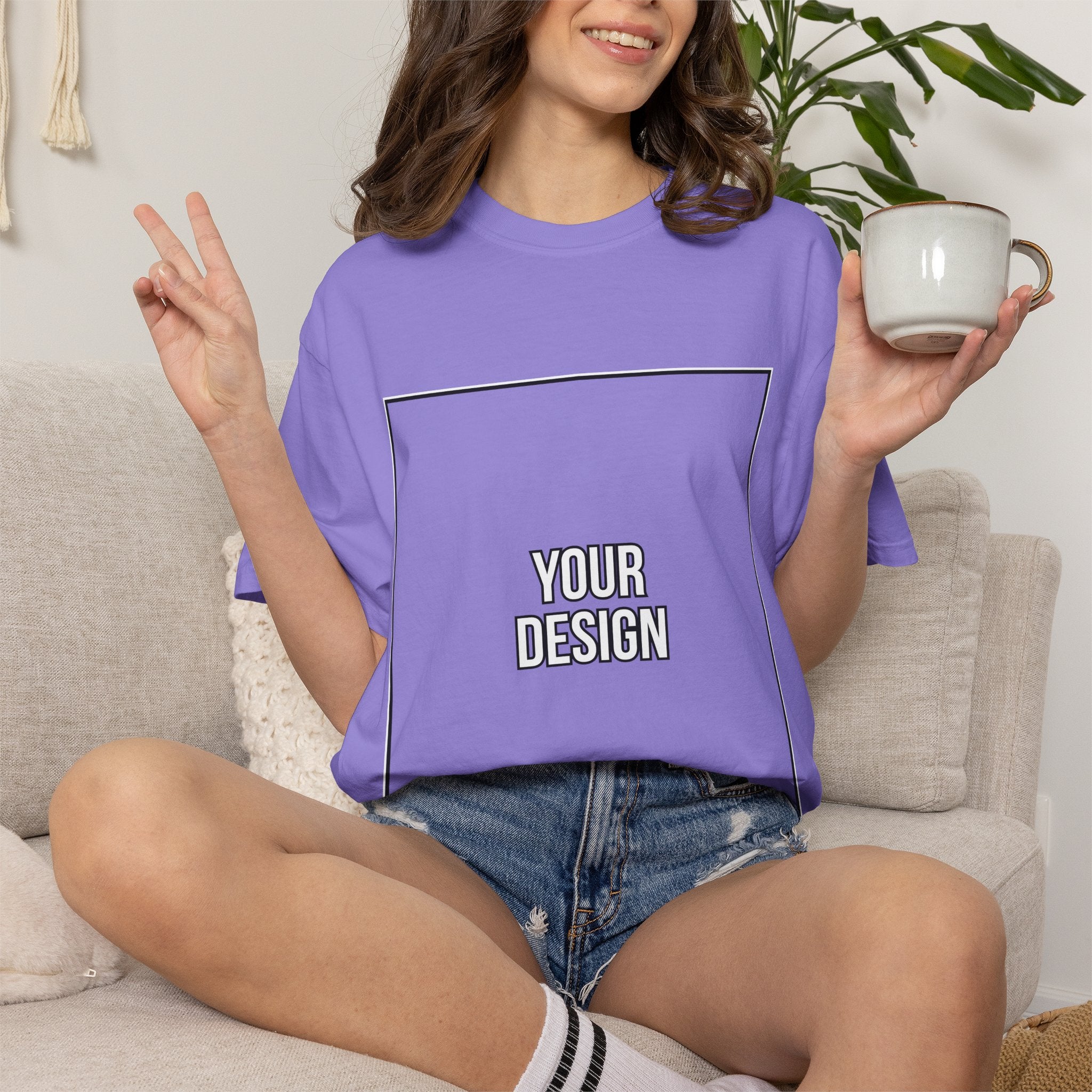 Classic Crewneck T‑Shirt — Custom Front Print Template