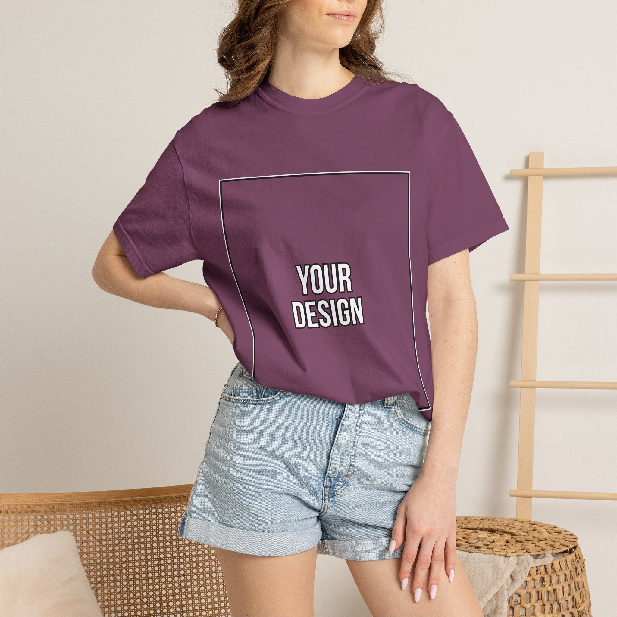 Classic Crewneck T‑Shirt — Custom Front Print Template