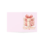 Baby Girl Congratulations Greeting Cards — Pink Newborn Shower Cards (Pack of 1/10/30/50)