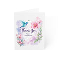 Thank You Greeting Card — Watercolor Hummingbird & Floral "You're Wonderful" Note Cards (Single or Bulk 1/10/30/50)