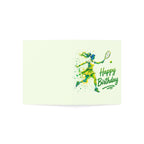 Tennis Happy Birthday Greeting Card — Sporty Birthday Card for Tennis Players (1/10/30/50 pcs)